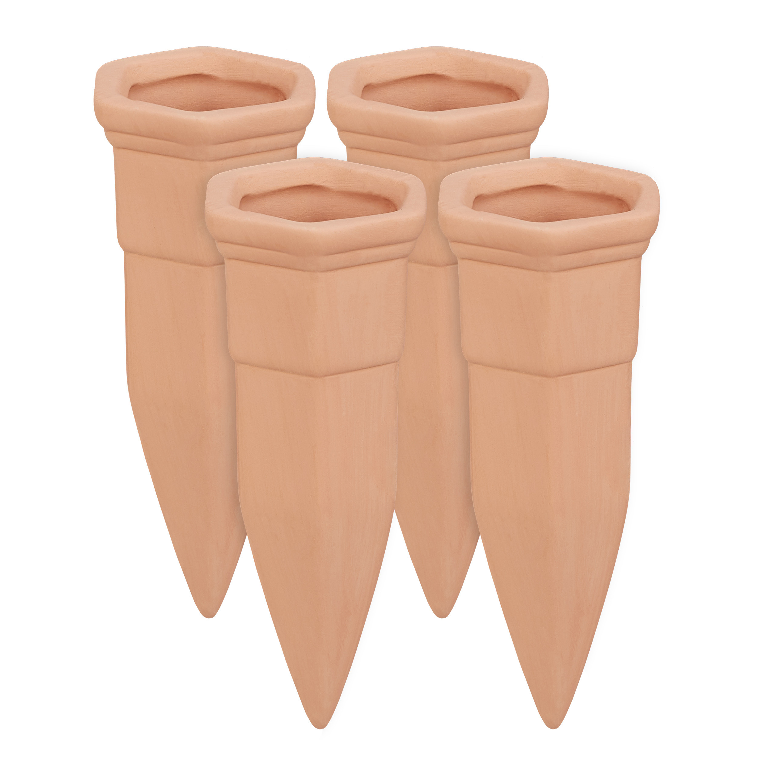 E-shop 4x Tonspitzen Bewässerung in Terrakotta - (B)5 x (H)12.5 x (T)4.5 cm