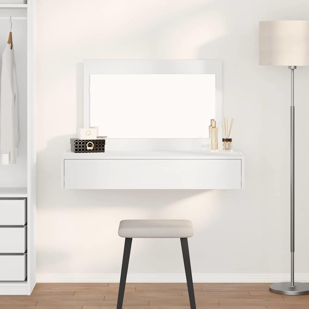Image of White Makeup Table 100 X 40 X 70 Cm Wood