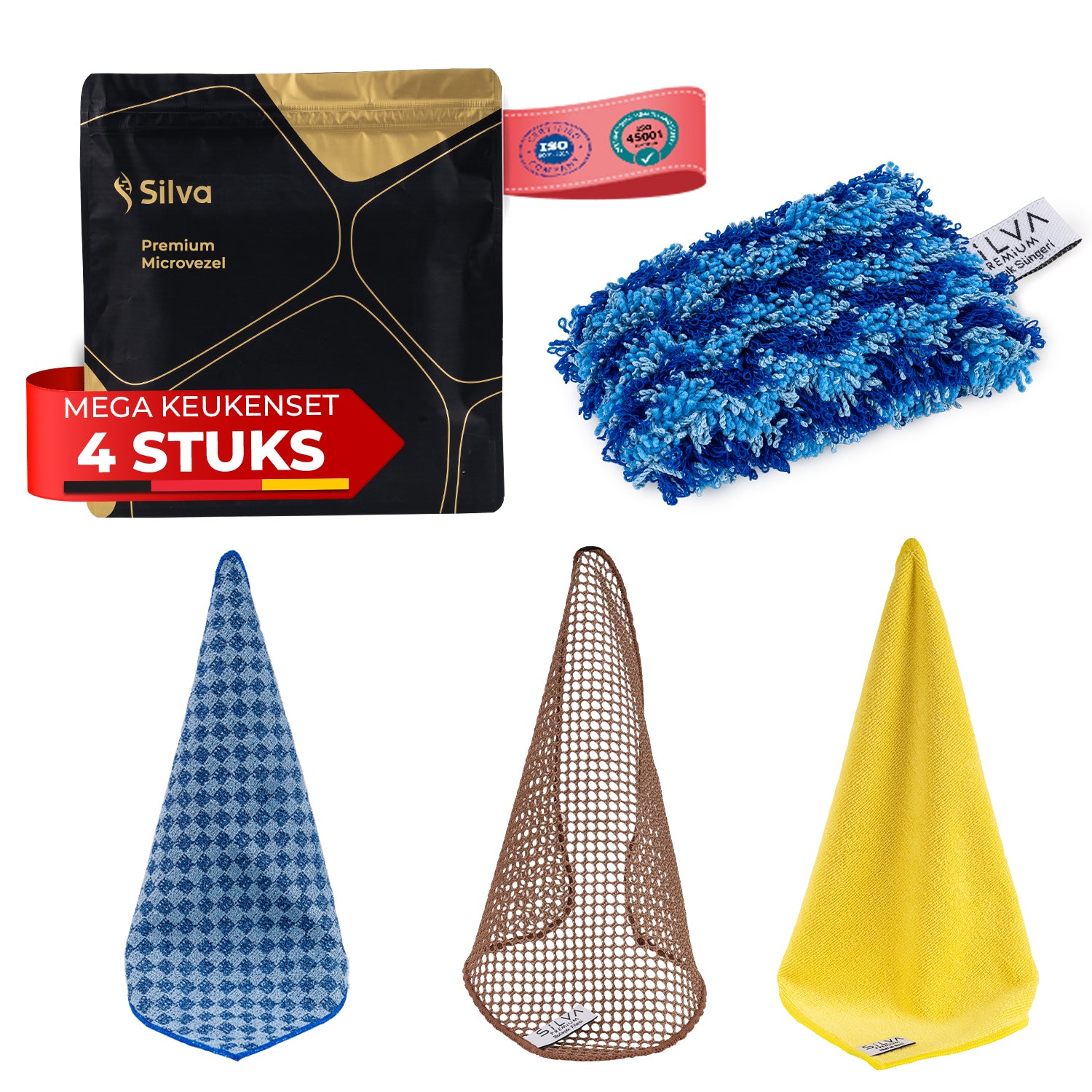 Image of Silva Microfiber Cleaning Cloths - 4pcs Or 6pcs