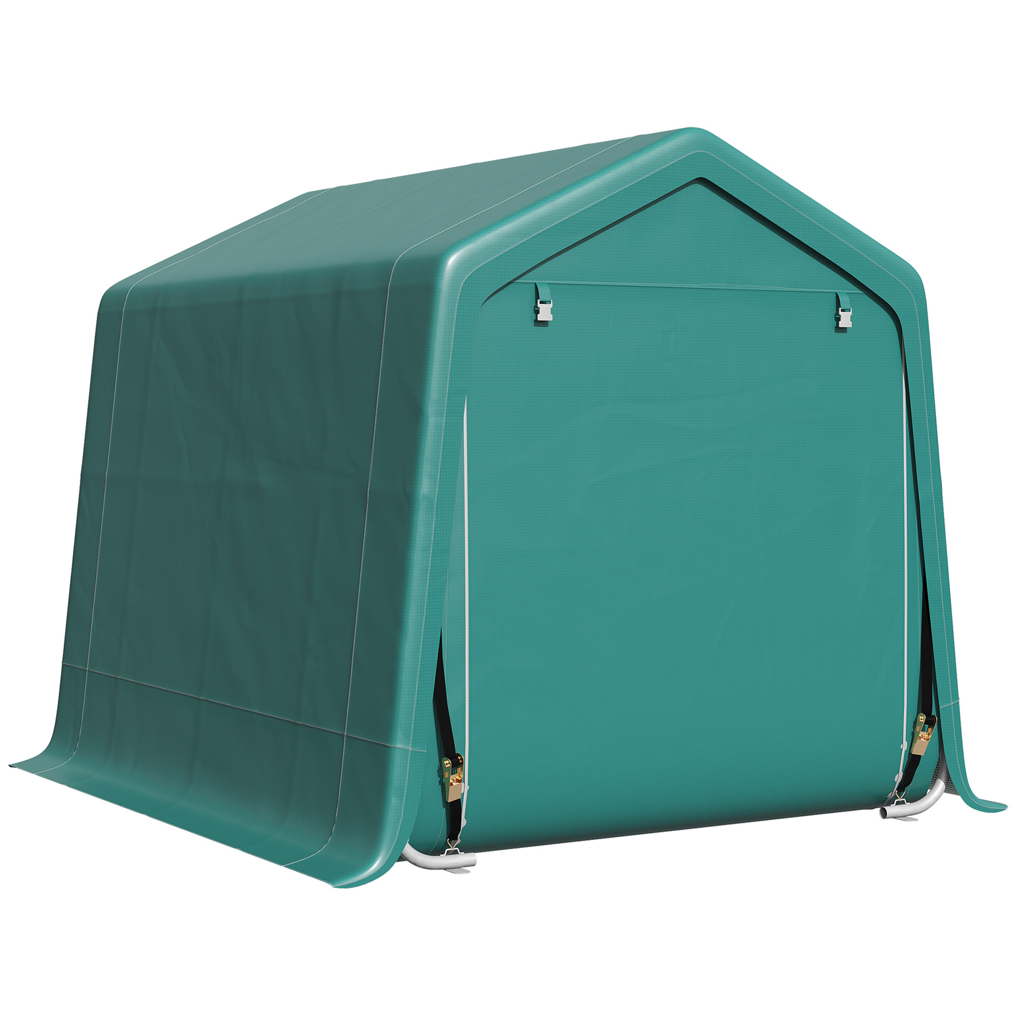 Outdoor Garden Shed For Tools And Bikes, 2x4x2 M, Waterproof Uv-resistant Storage Tent With 2 Zippered Doors