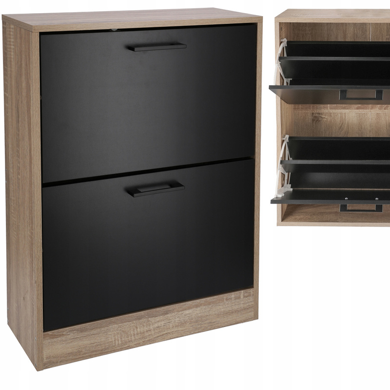 Shoe Cabinet Shelf With 2 Compartments, Spacious Entrance Hall Dresser, Shelf Unit