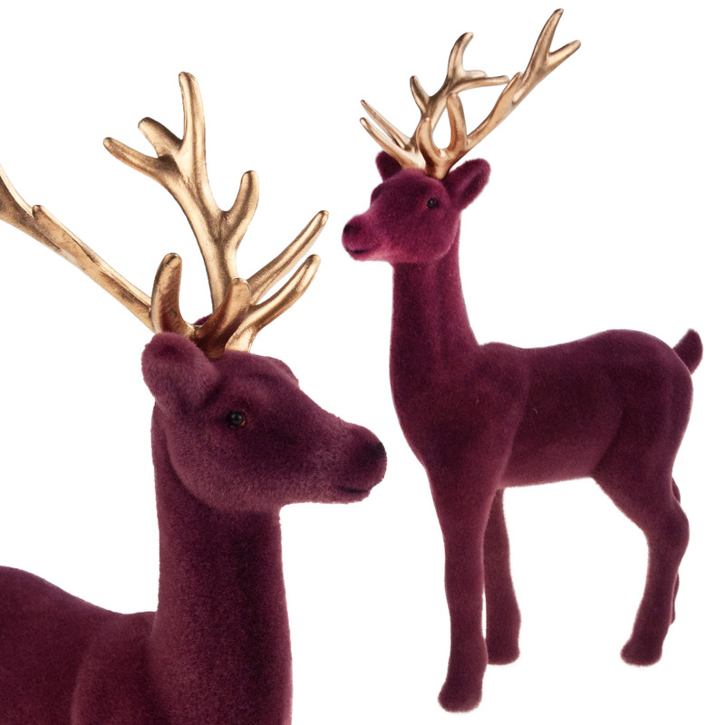 TEMU Reindeer Velvet Figurine Decorative For Christmas Tree Gift