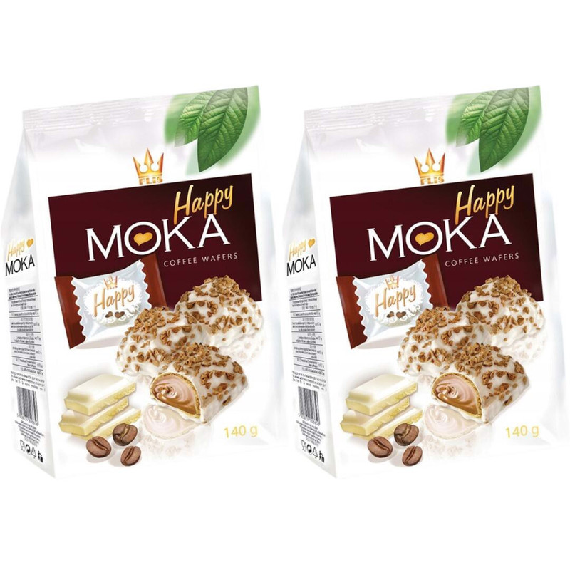 Flis Happy Mocha Coffee Waffles 140g X 2 Pieces: retailer-supplied image