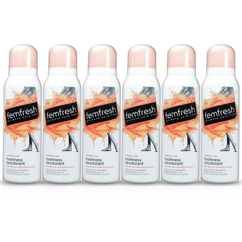 TEMU Femfresh Intimate Hygiene Freshness Deodorant Spray 125ml - Pack Of 6