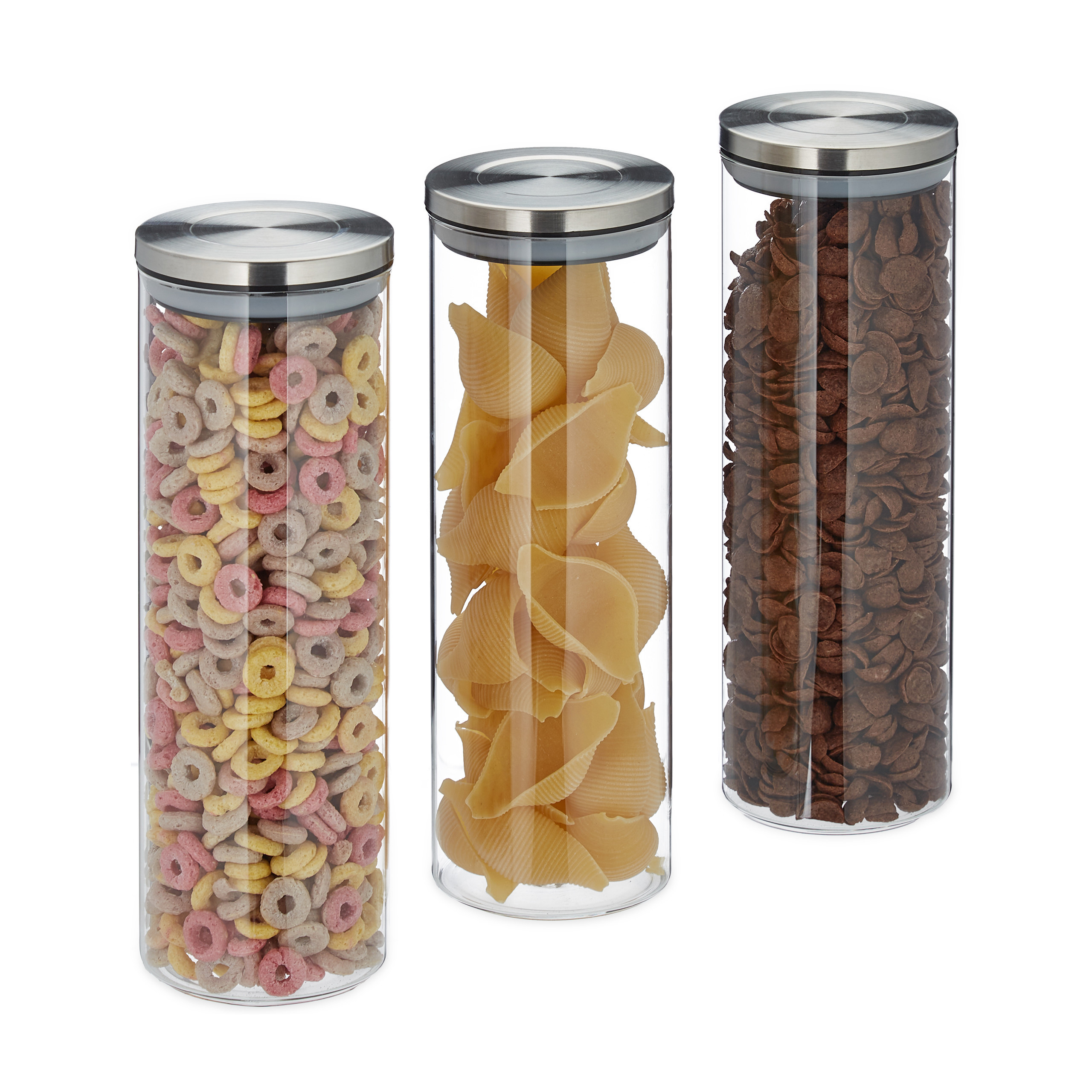 E-shop 3x Vorratsglas in Transparent - 1.6 l