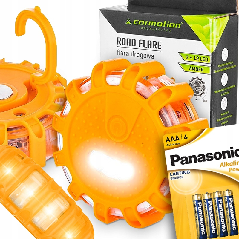 TEMU Warning Flashing 12 3led Rooster Strobe Light Orange
