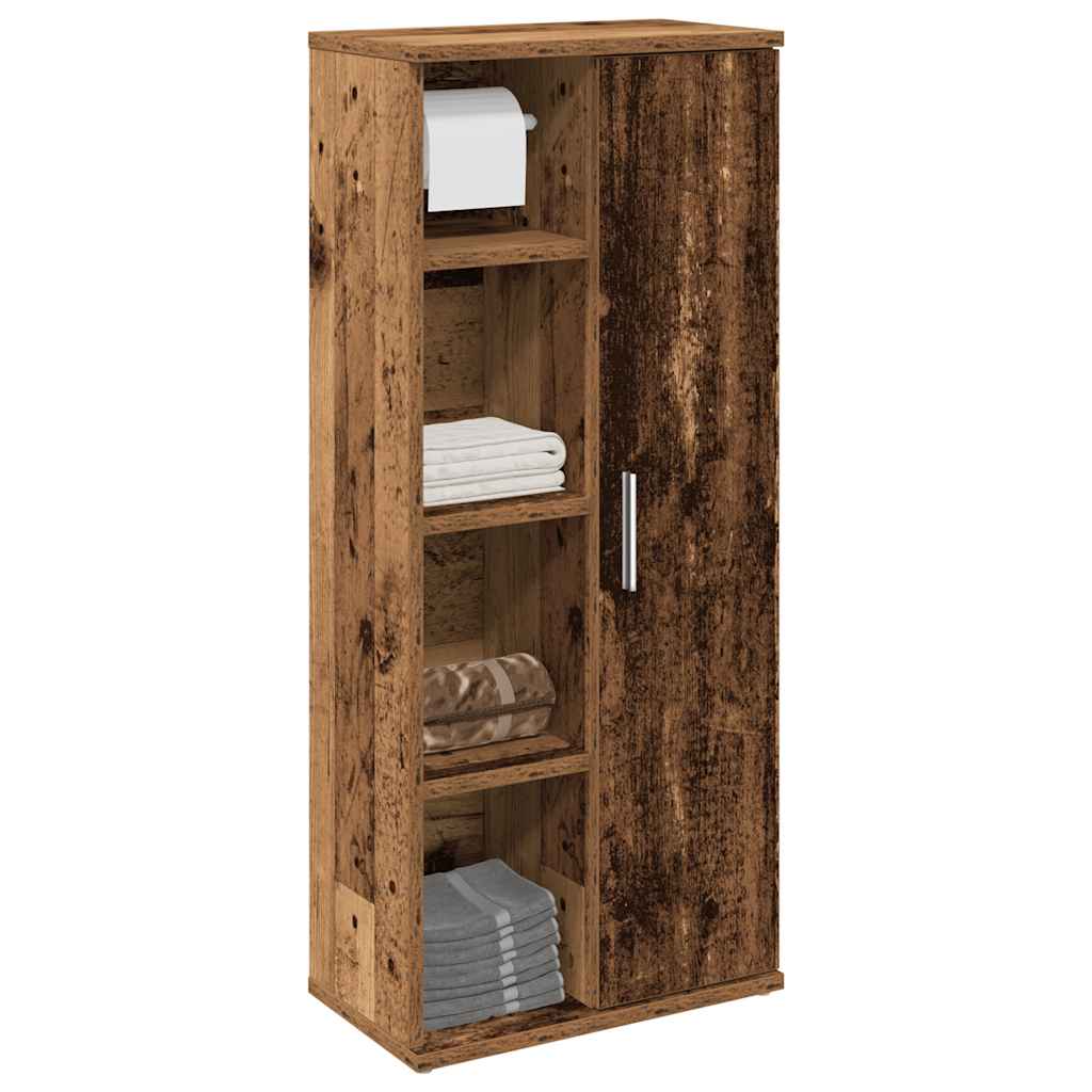 Image of Vidaxl Bathroom Cabinet With Towel Bar Holder Design, 39x22x90 Cm, Bathroom Cabinet, Bathroom Furniture, Sink Cabinet, Bathroom Cabinets, Bathroom Furniture