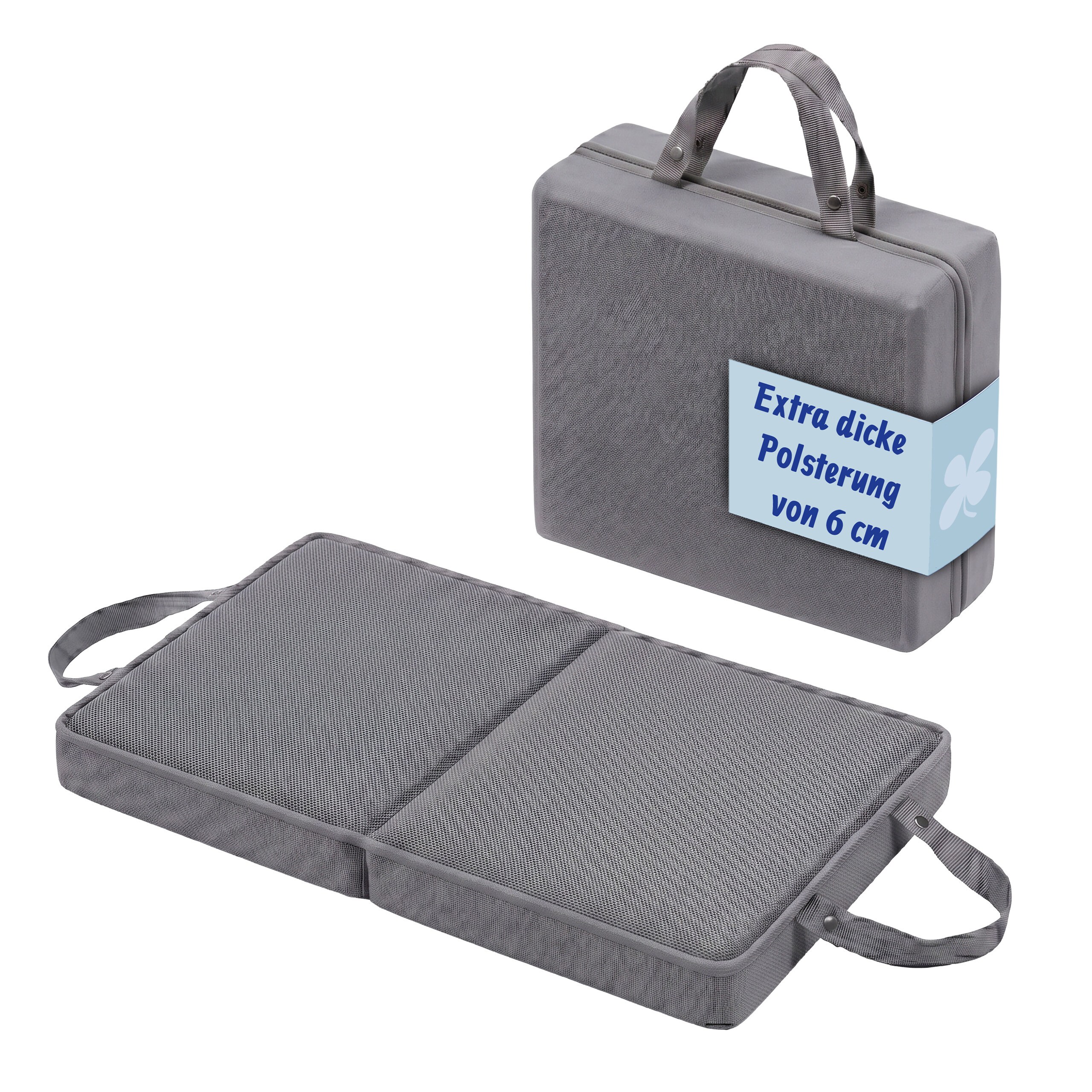 Image of Knee Pillow In Gray - (w)61 X (h)6 X (d)