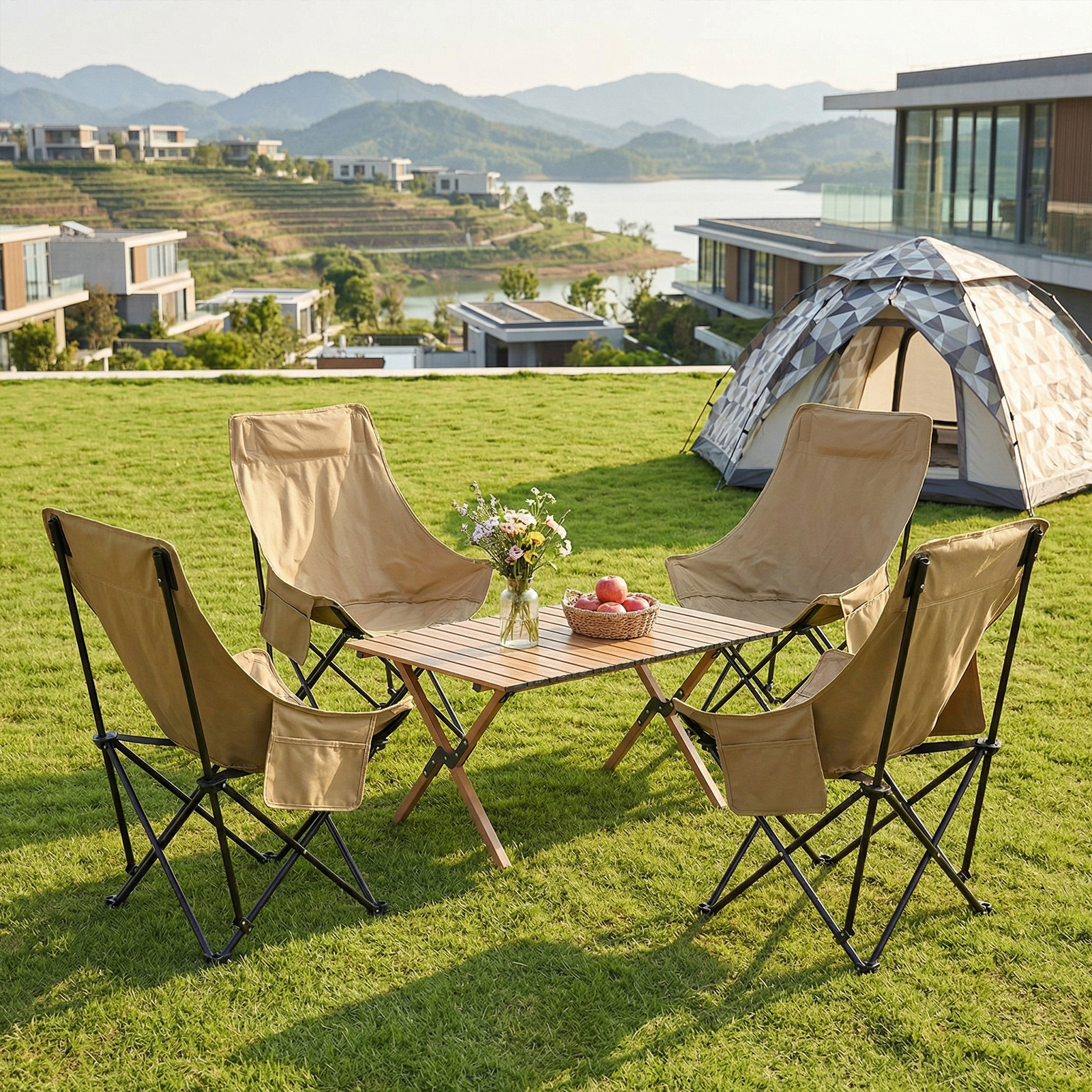 5PCS Outdoor Table and Chair Set
