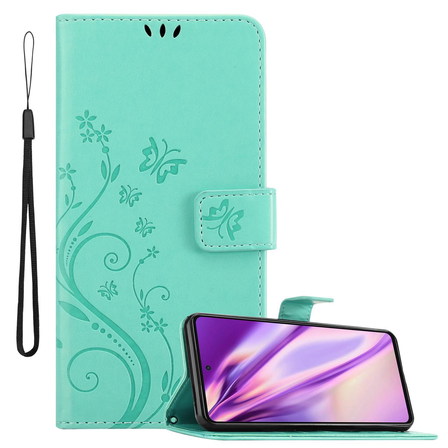 Image of Case Compatible For Galaxy A52 (4g / 5g) / A52s Protective Cover In With Magnetic Closure, Stand Function And Card Slots Flip Case Flower Cover Phone Case Foldable Case Book Bag