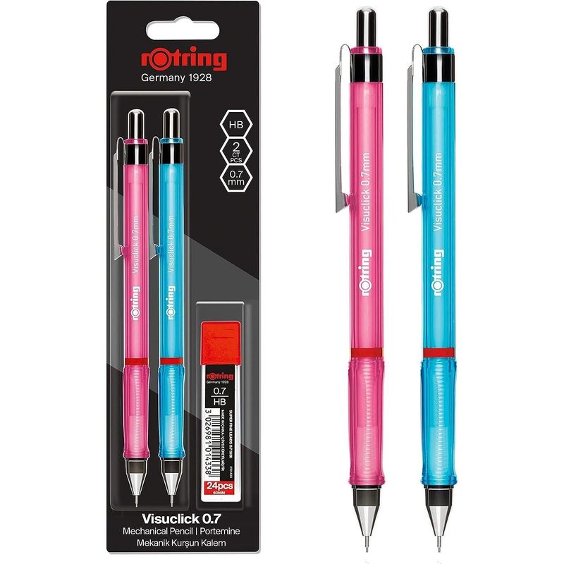 TEMU Rotring Mechanical Pencil .7 Tip Hb 24 Refill Leads Set Pack Work