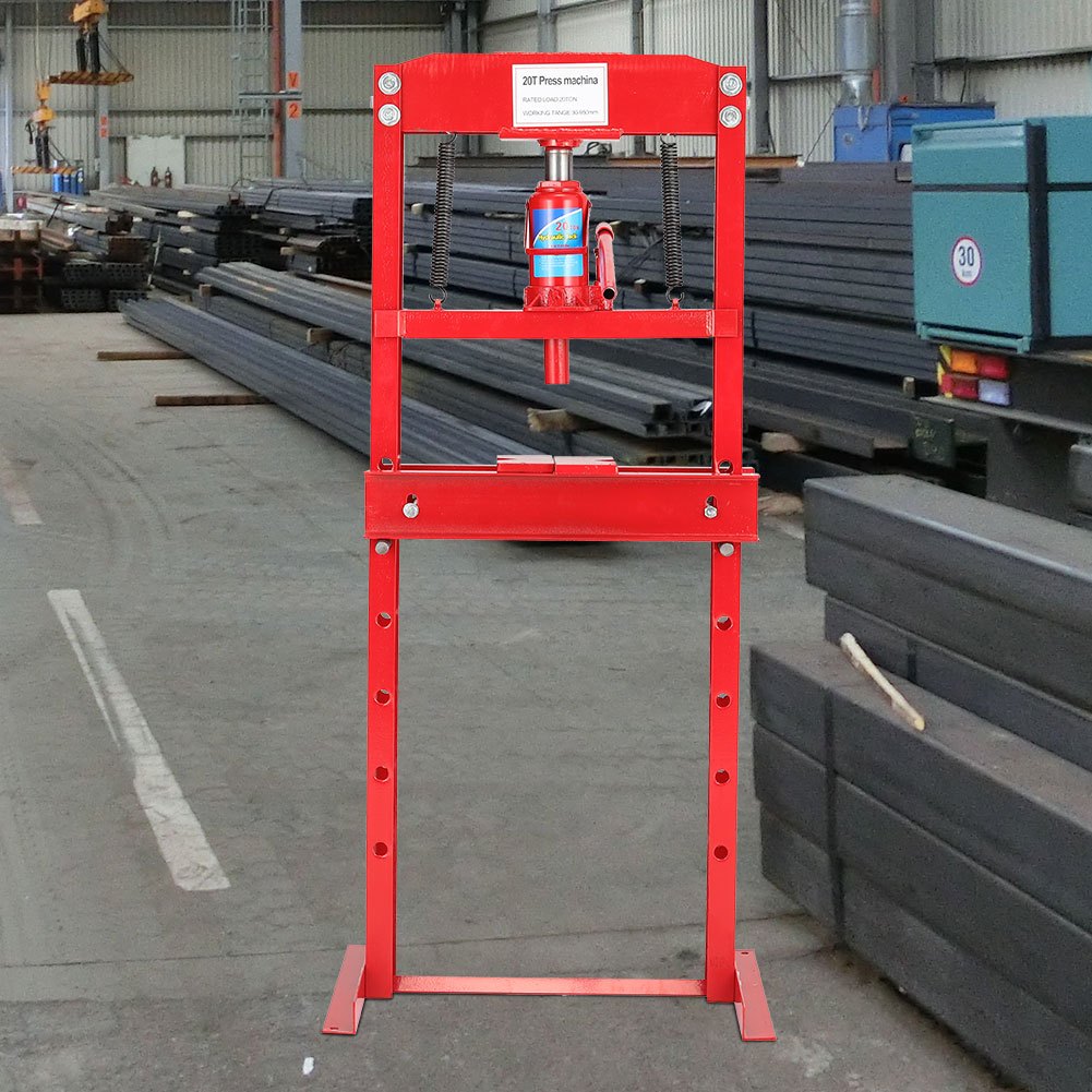 20-Ton H-Frame Shop Press with Spring-Loaded Pressure Blocks