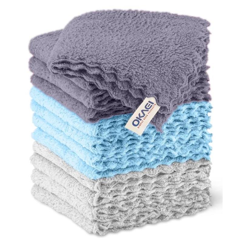 Okay Microfiber Cloths 12pcs, Microfiber Cleaning Cloth L Microfiber Cloths L Ideal Dish Towels, Cleaning Rags, Kitchen Towels L Microfiber Cloth