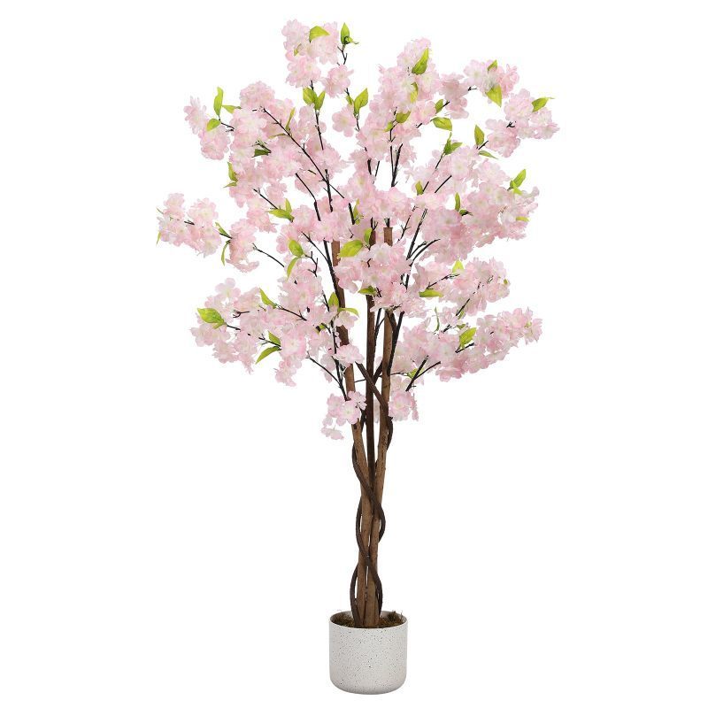 Artificial Cherry Tree 120/150/180 Cm In Pot, Sakura Artificial Plant With Flowers For Wedding, Living Room, Office & Spring Decoration