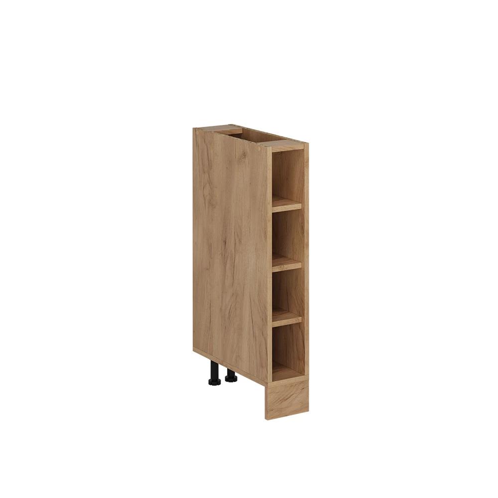 Oak Kitchen Shelf, 15 Cm, Without Worktop, Open Kitchen Cabinet, Base Cabinet, Kitchen Furniture, 16 Mm Particle Board