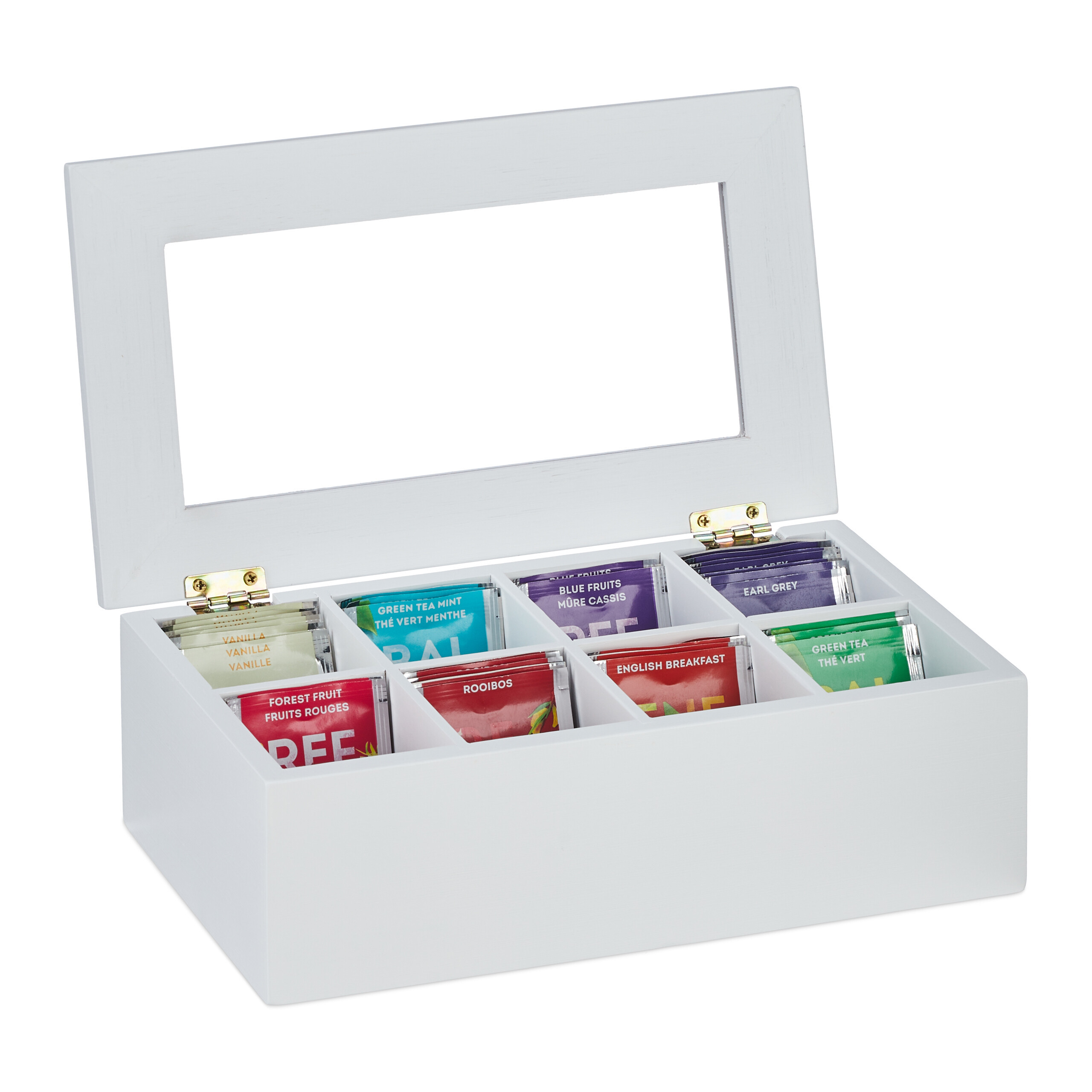 In White/transparent - (w)28 X (h)9 X (d)16 Cm
