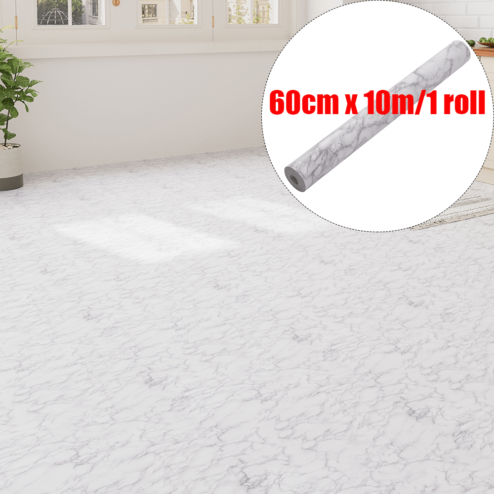 TEMU 1 Roll Self Adhesive Floor Tiles Stick On Wall Floor Waterproof Vinyl Flooring 61x1000cm 1 Roll (6.1m²), Ideal For Kitchen Bedroom Farmhouse