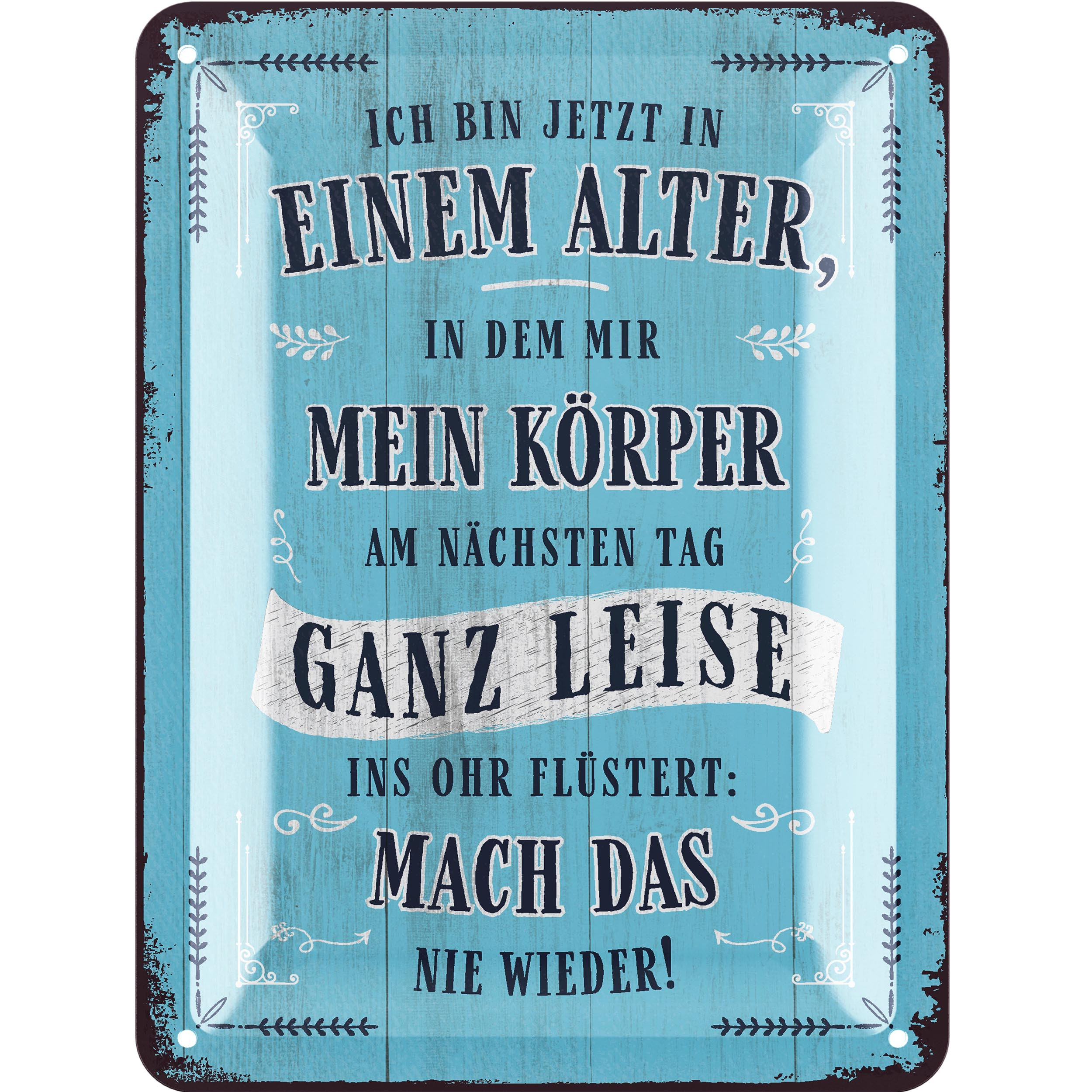 Image of Retro Metal Sign An Old, Funny Sayings Sign Friendship, Shabby Chic Decor, Gifts For , Retro Farmhouse Decor, Vintage Metal Signs 15x20cm Classic Edition