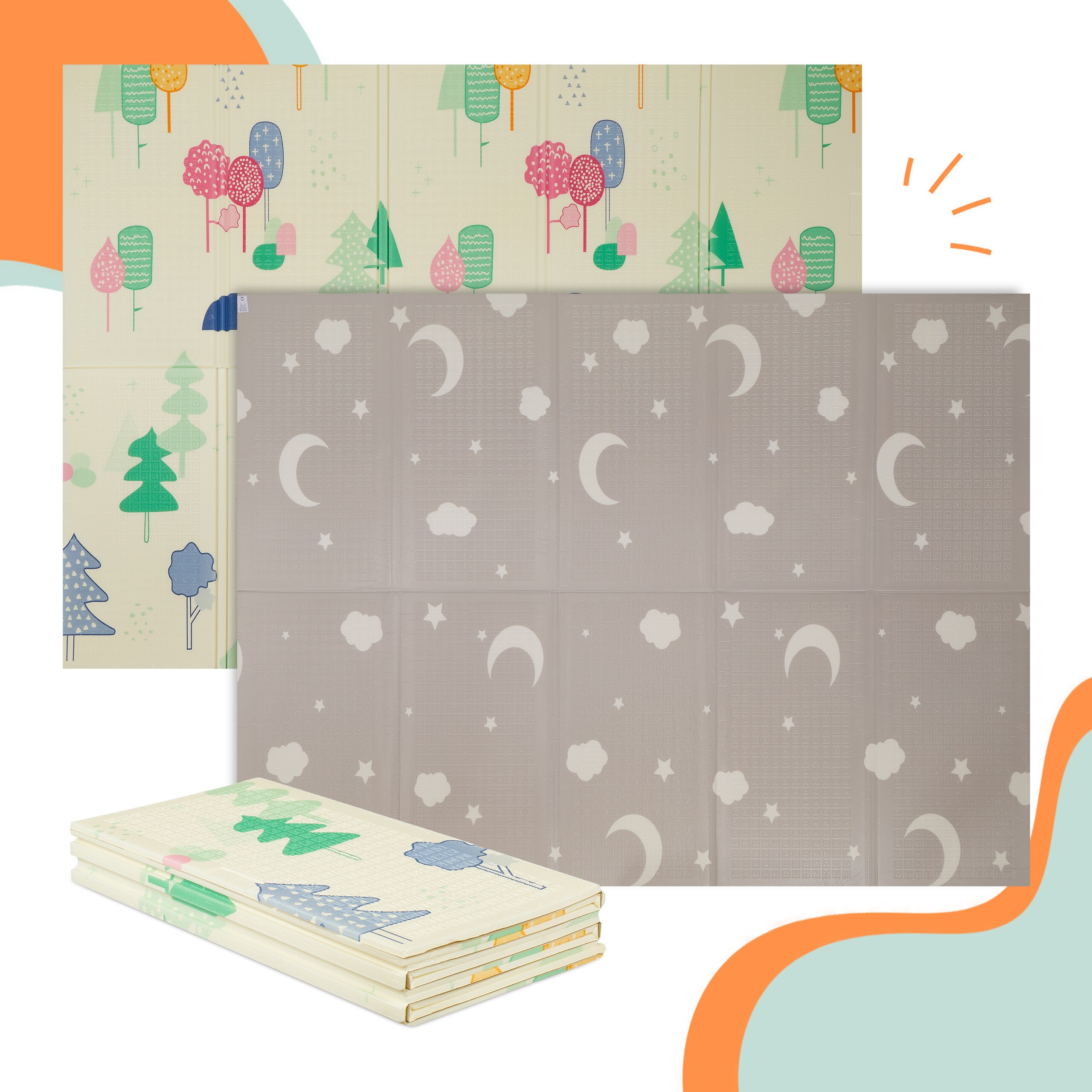 Colorful "cloud" Play Mat - (w)200 X (l)150 Cm