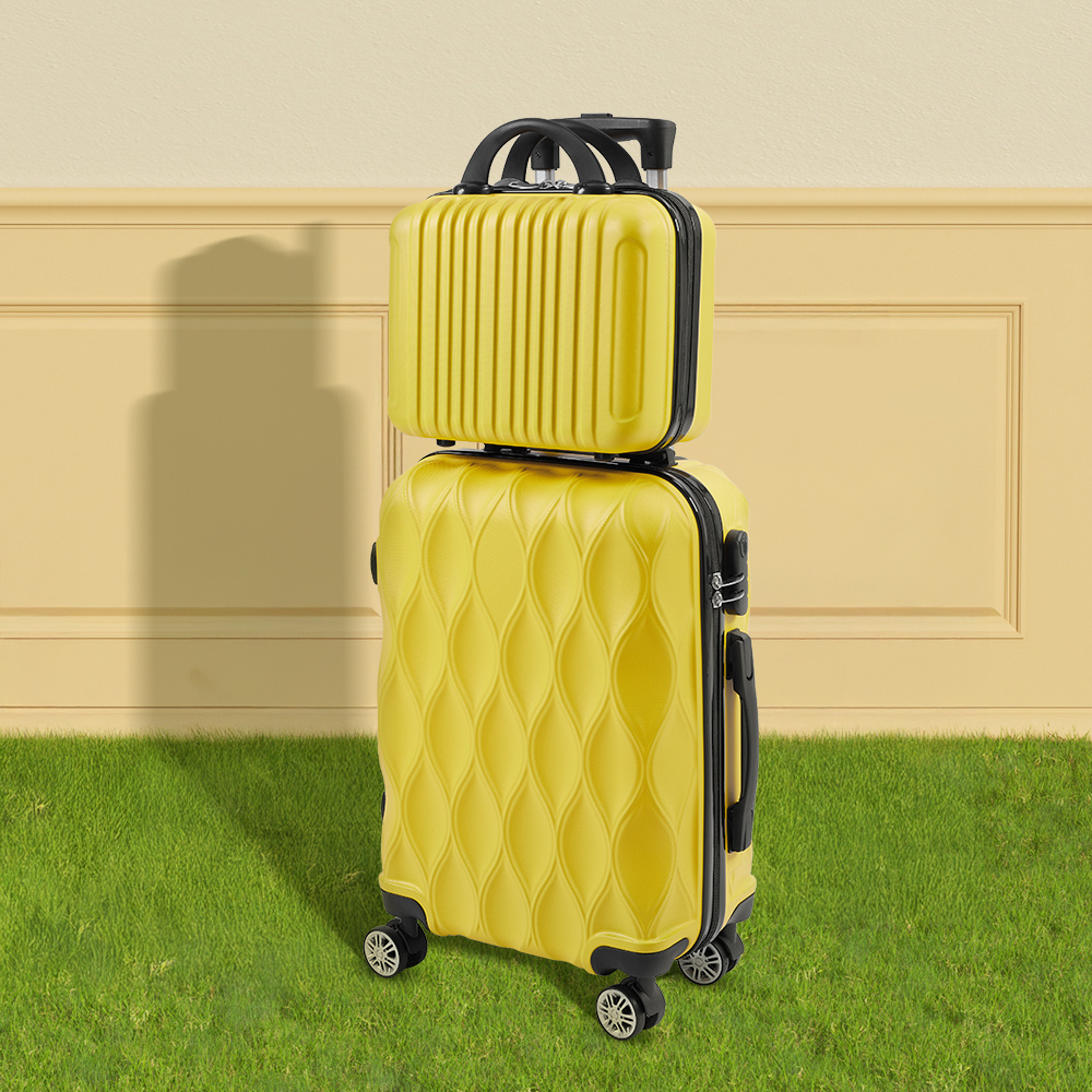 TEMU Luggage Set 2 Pieces, Spinner Suitcase With Matching Carry-on Case, -one Rolling Luggage Set For And Long , Lightweight Suitcase Set With