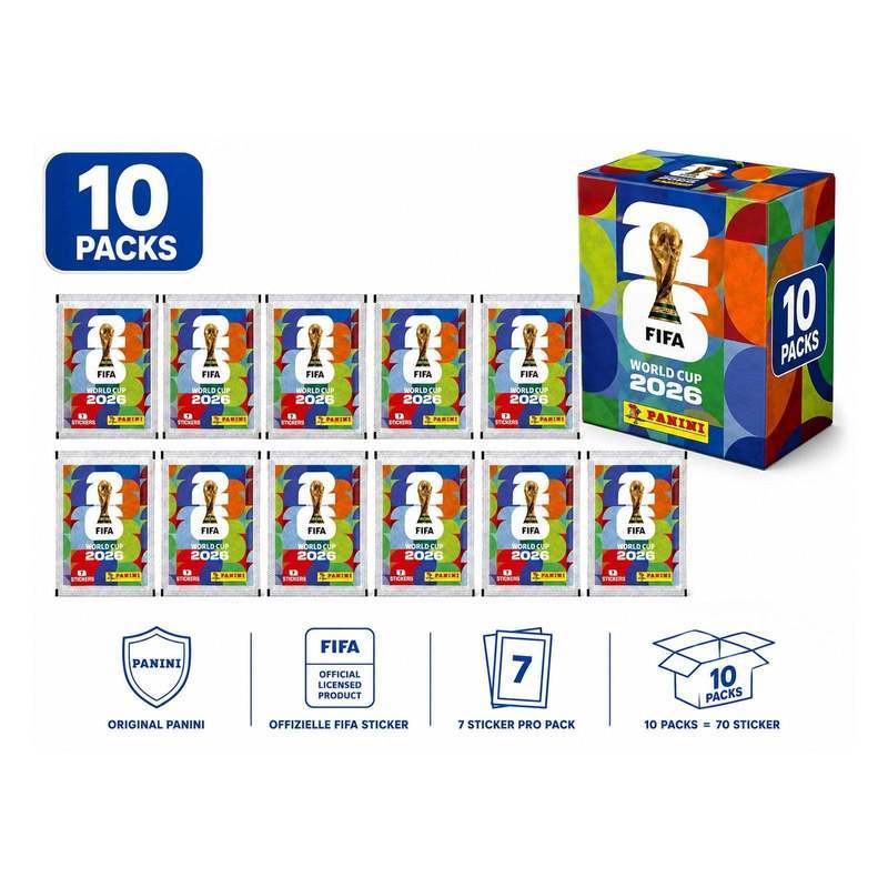 Fifa World Cup 2026 Panini Sticker - 10 Packs