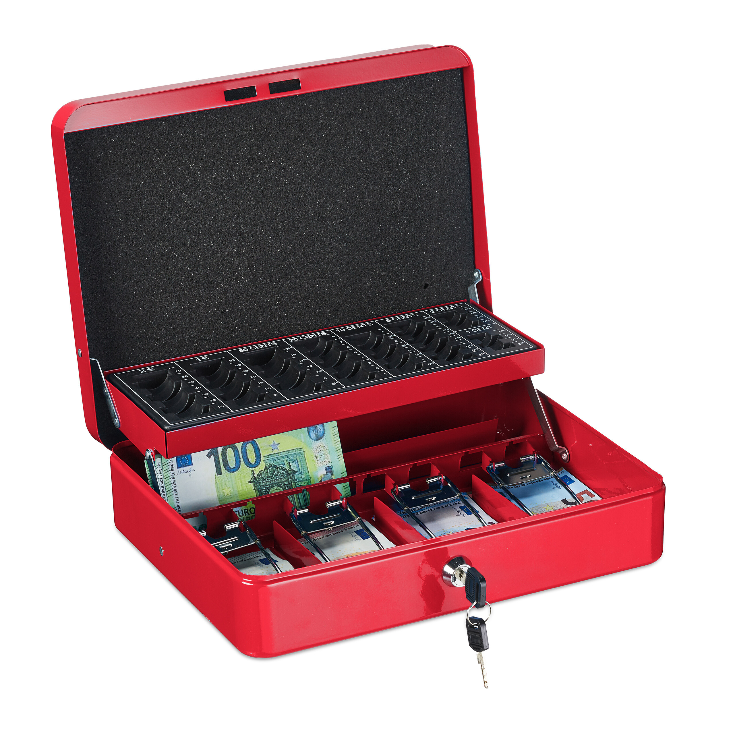 E-shop Geldkassette in Rot