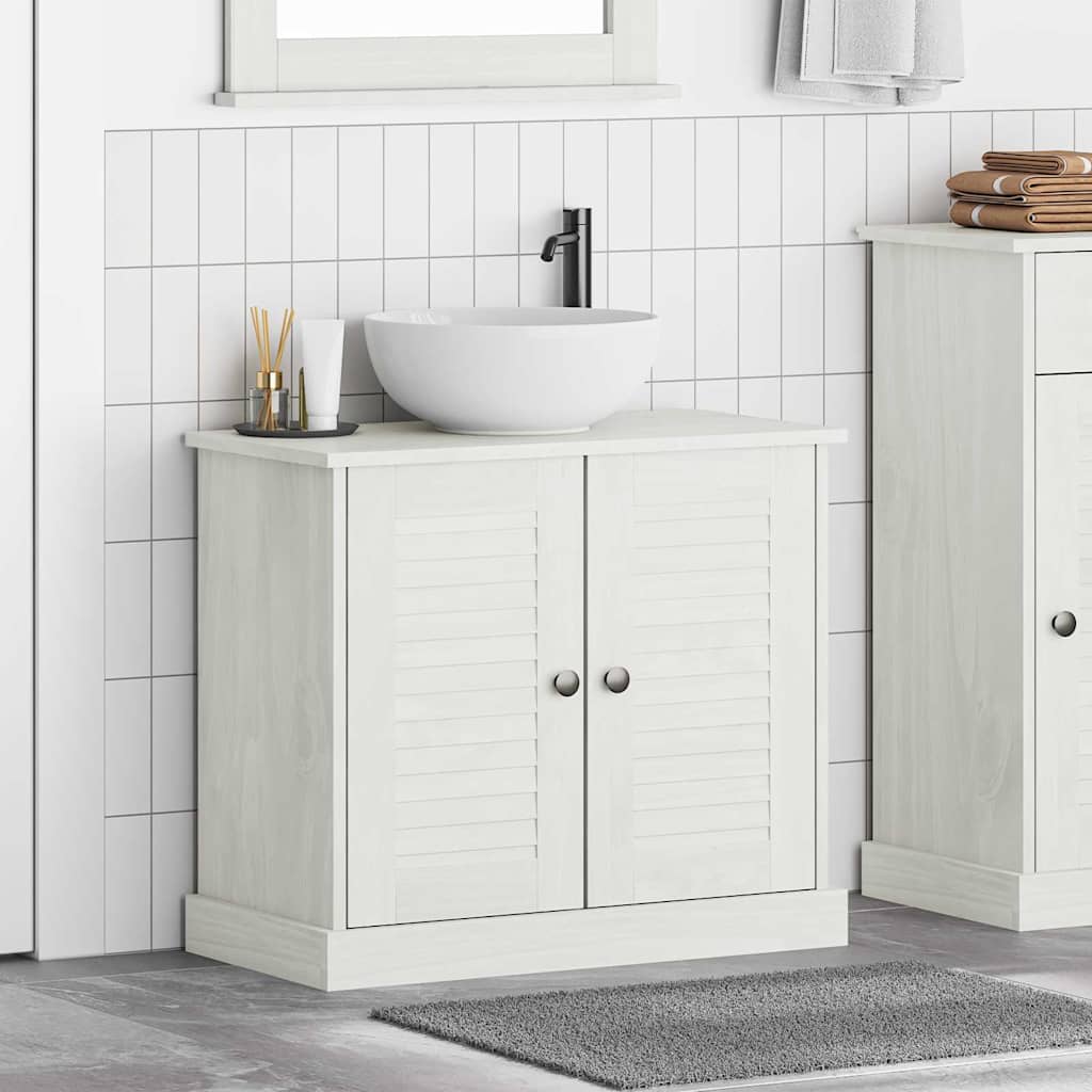 Vidaxl Bathroom Cabinet Pine Wood Storage Organizer, Traditional Rustic Storage Cabinet For Home, Cosmetic Storage Space Organizer