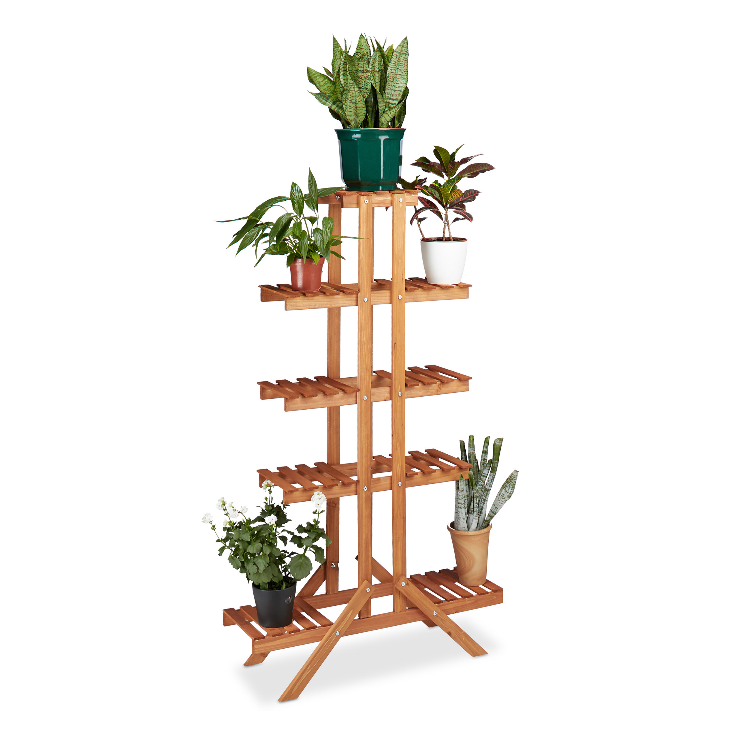 Light Brown Flower Staircase - (w)83 X (h)142.5 X (d)28.5 Cm