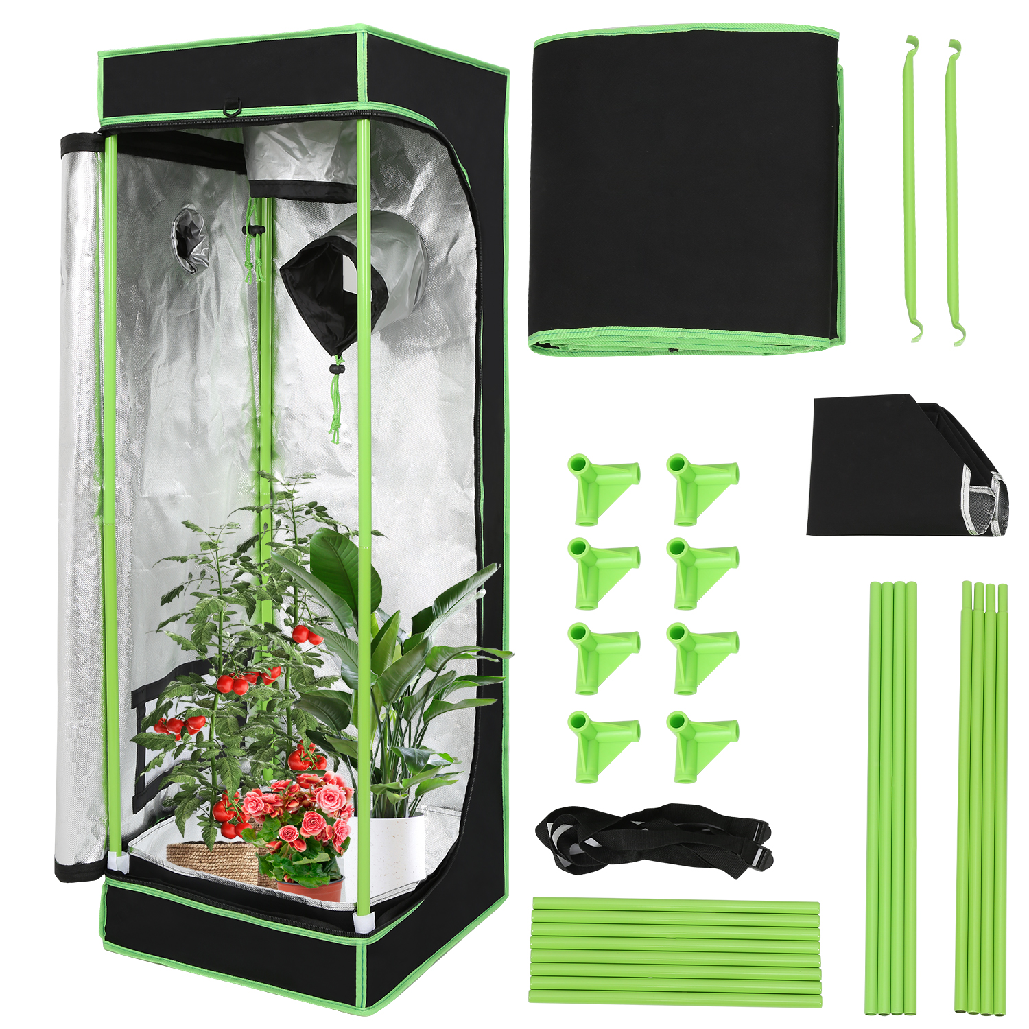 

1 Piece Greenhouse Plant Breeding From 600d Oxford, Breeding Tent For Own Cultivation, Indoor Growing, Hydroponic, With Observation Window, Breeding Cabinet