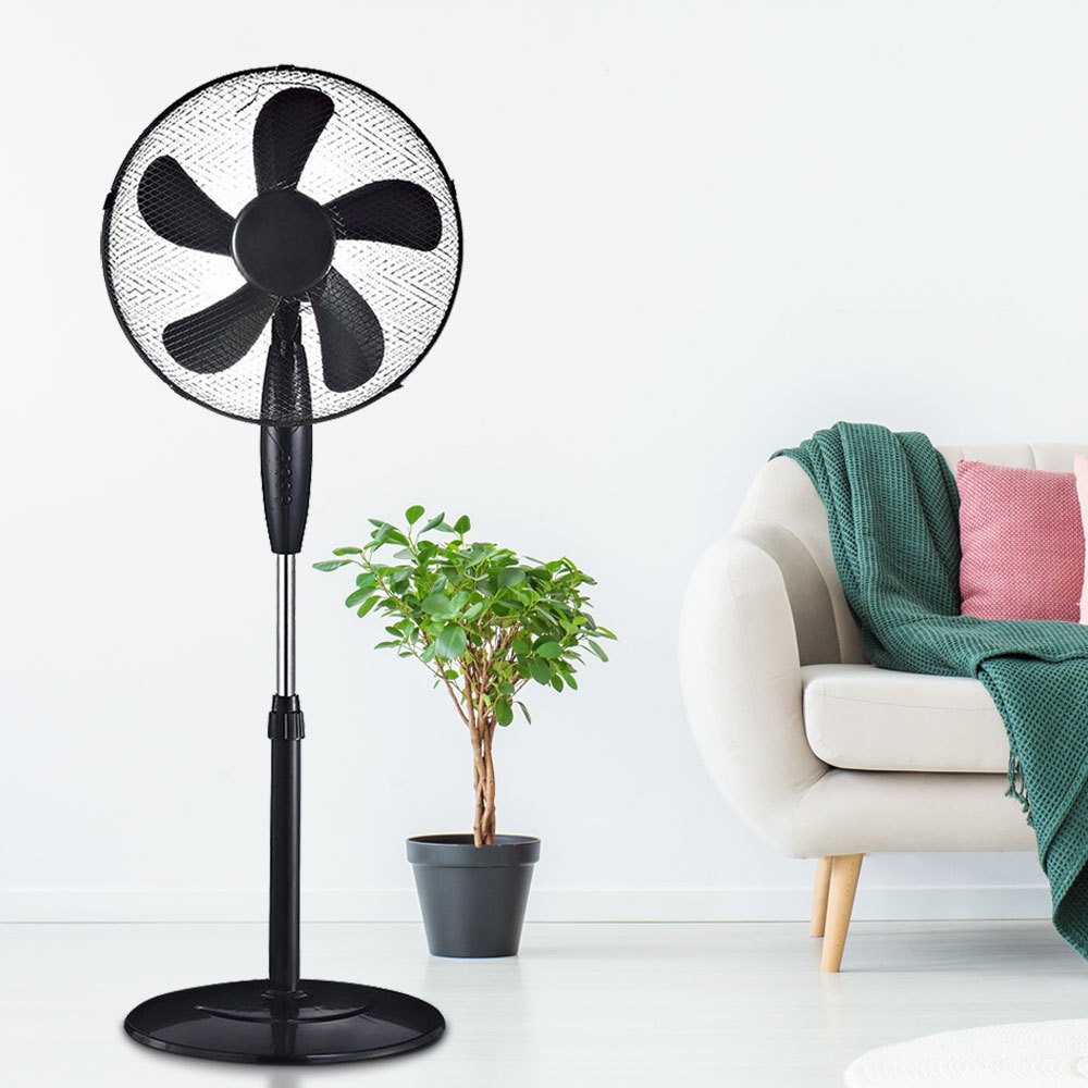 Stand Fan Cooler Living Room Adjustable 3-stage, Oscillating, Metal, 3-speed , Cm