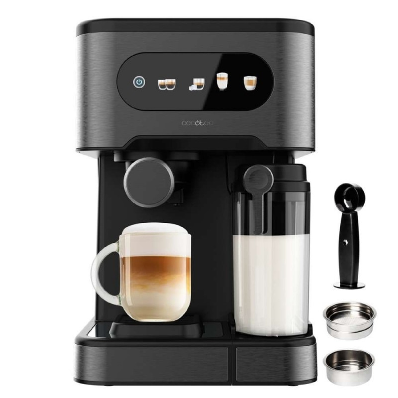 TEMU Cecotec Cafetera Semiautomáticas Power Espresso 20 Latte. 1350W, 20 Bares, Frío, Templado o Caliente