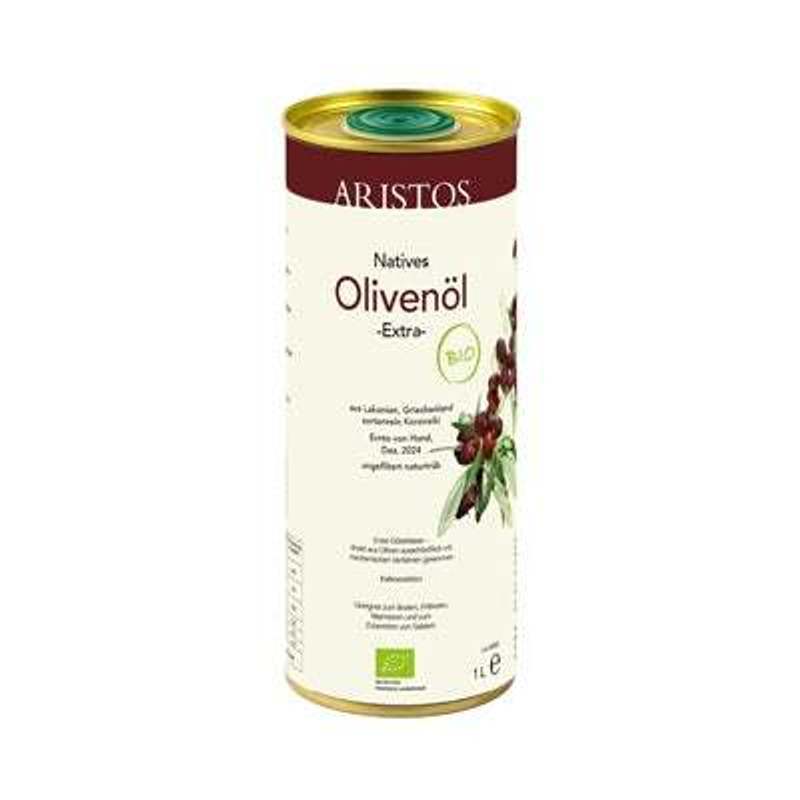 Image of Aristos Biological Olive Oil Native Extra Glykobrisi Lakonia 1 L Can