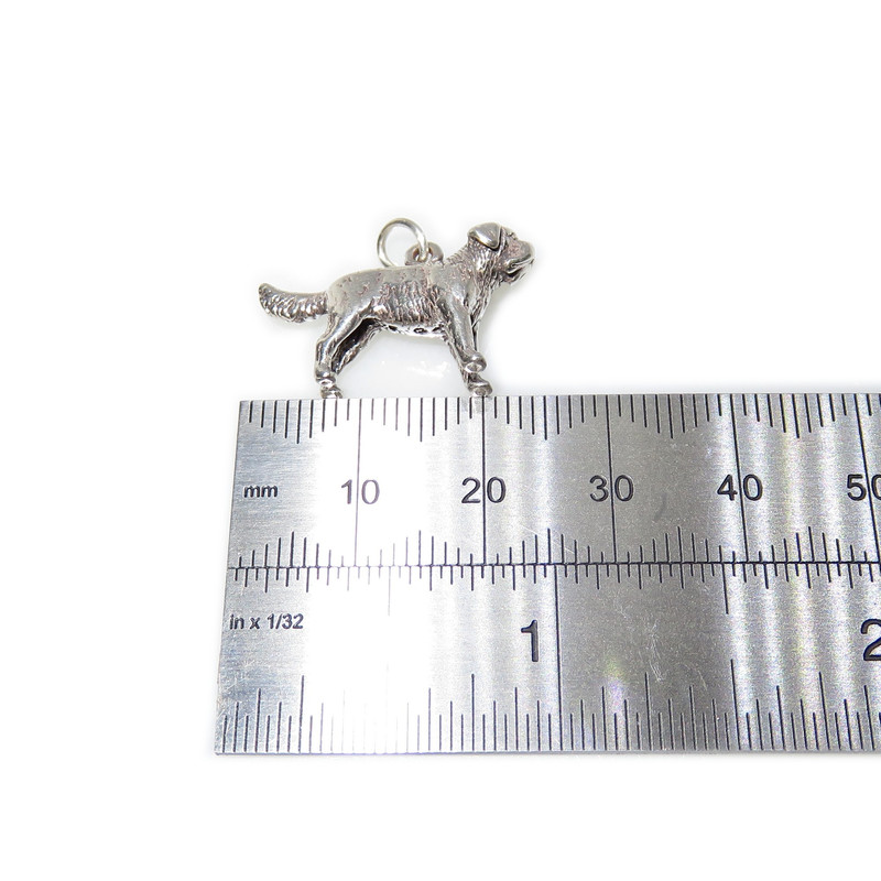 925 Sterling Silver Dog Charm, Pet Lovers Gift