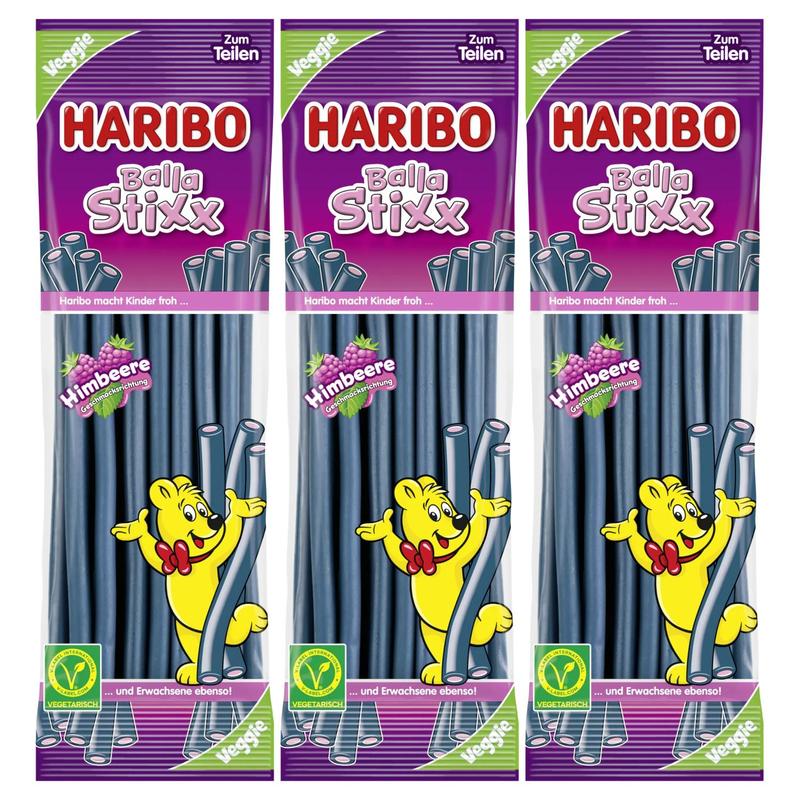 3x Haribo Balla Stixx Raspberry-blackberry 200g (3x200g)