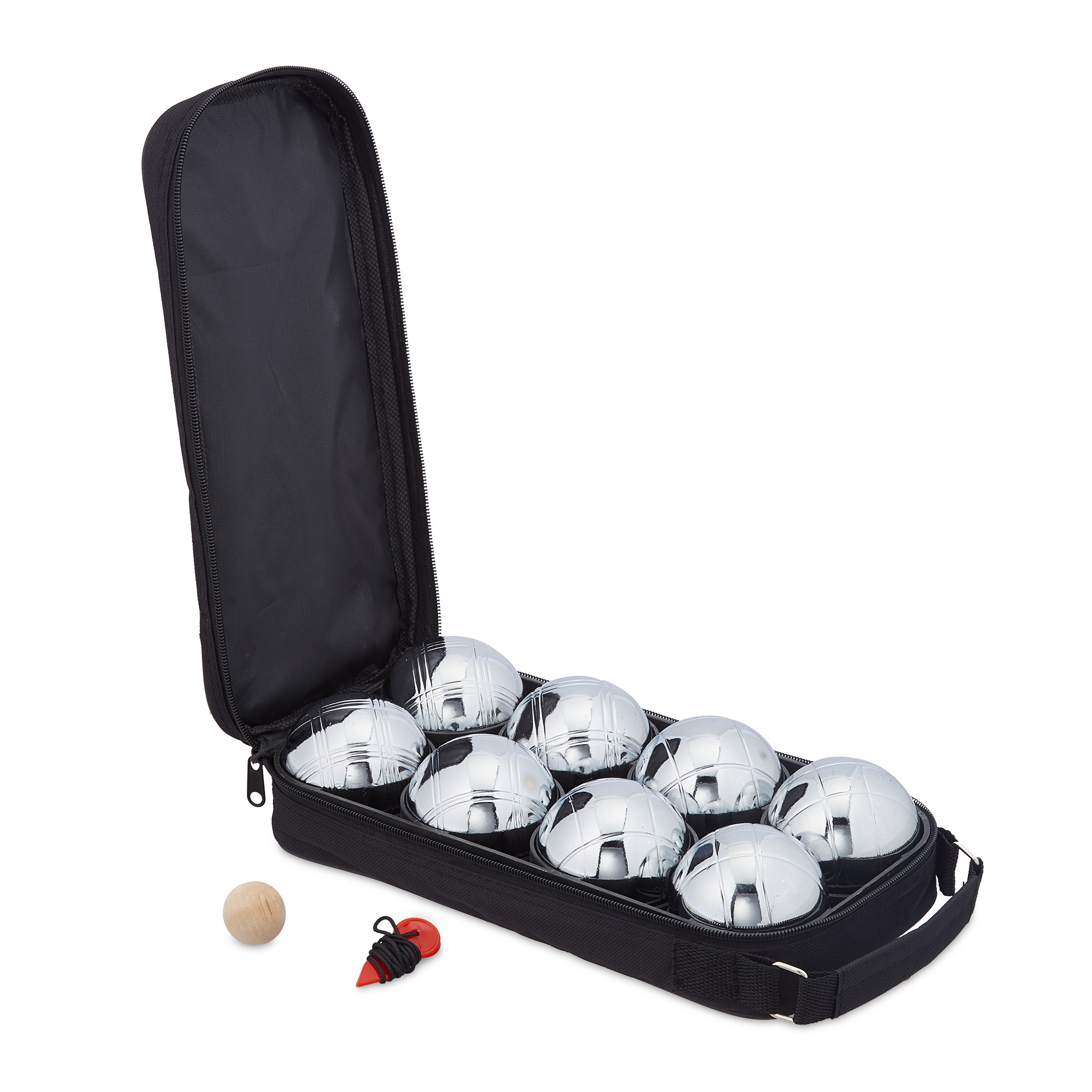 11-piece Boule Ball Set In Silver/black