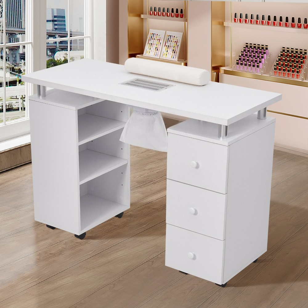 Professional Mobile Manicure Table with Storage Cabinet