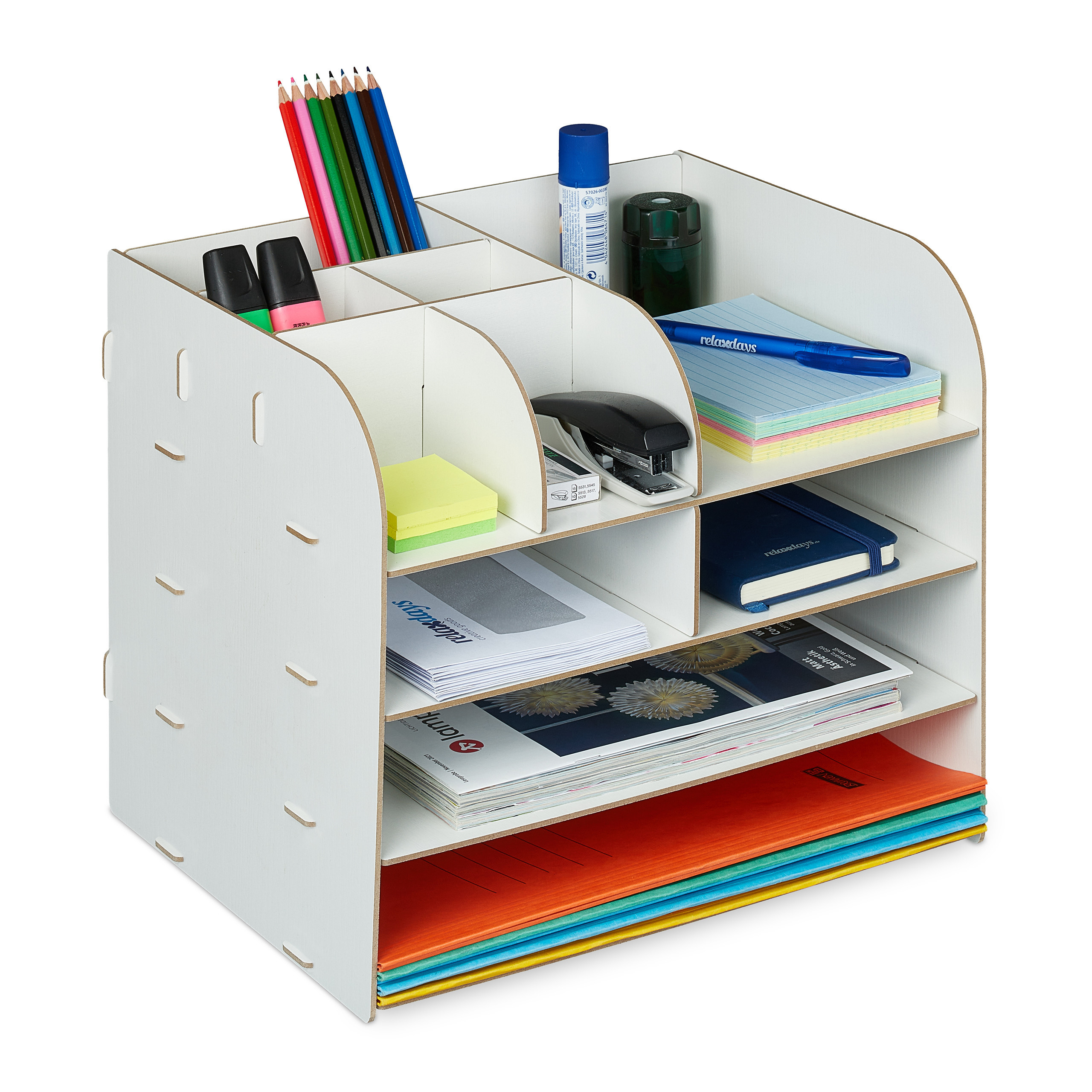 White Desk Organizer