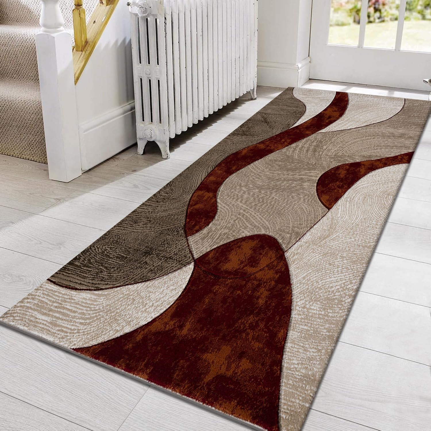 TEMU B&b Suede Rug – Super Soft Contemporary Abstract Dense Pile Shaggy Area Rug For Bedroom Living Room Dining