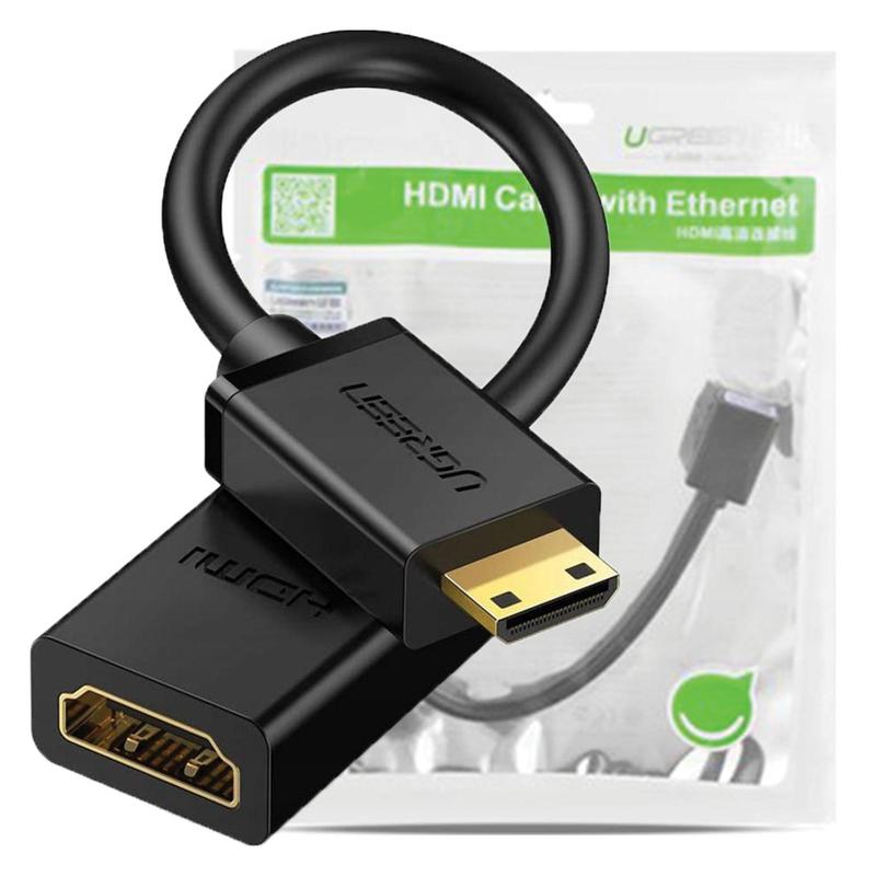 TEMU Adaptateur UGREEN Mini HDMI vers HDMI, 22 cm, Noir - Câble vidéo pour connecter appareils, téléviseurs, ordinateurs portables, moniteurs