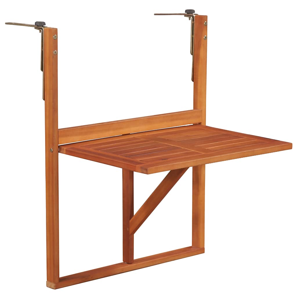 Acacia Wood Solid Balcony Table Folding Table Hanging Table Balcony Hanging Table