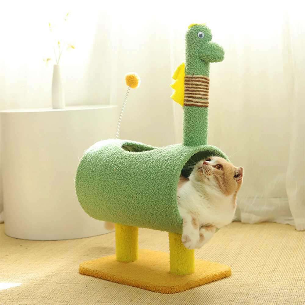 TEMU Cat Climbing Frame Cat Tree Dinosaur-shaped Cat Scratching Post For Cats, Cat Toy, Jumping Toy For Cat, Cat Tree For Kittens, Pet House, Cat ,