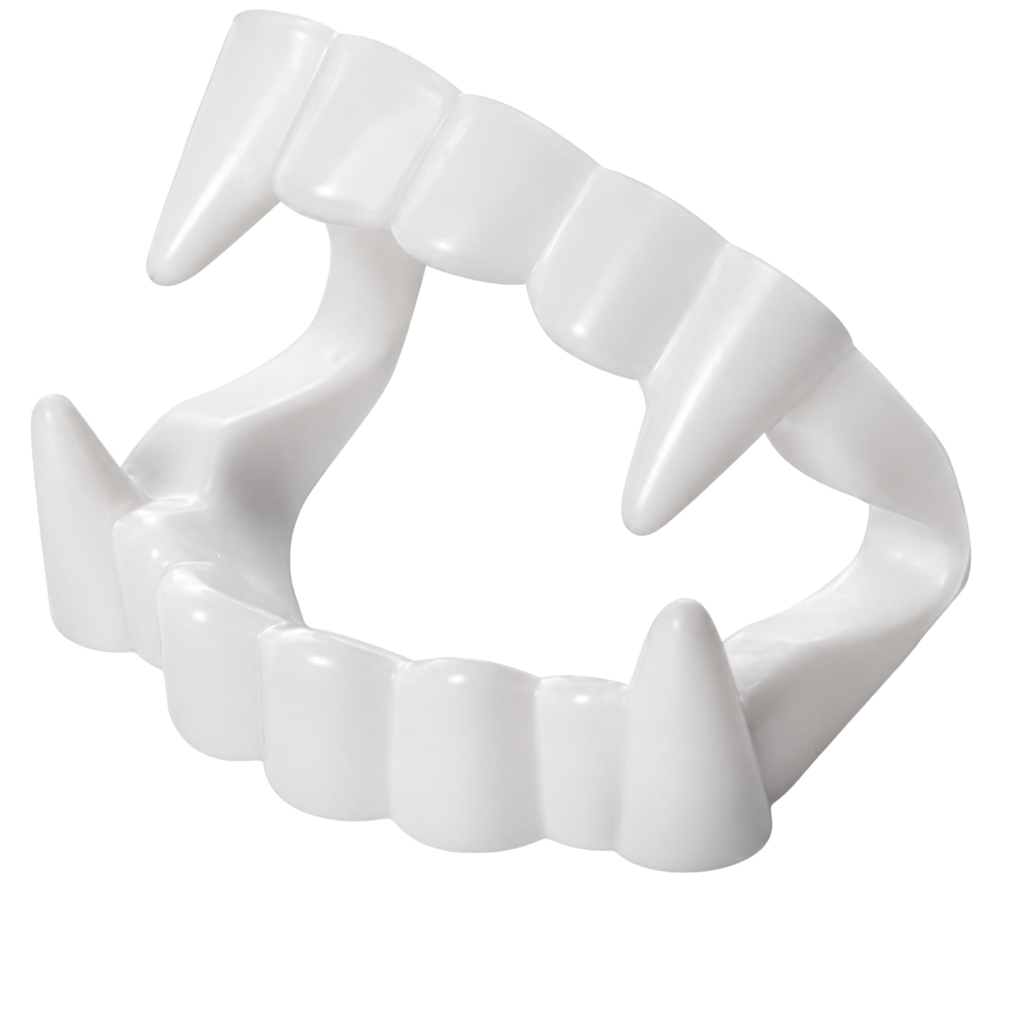 TEMU 6/12/18pcs White Plastic Vampire Teeth, Halloween Fangs Fancy Dress Costume Accessories