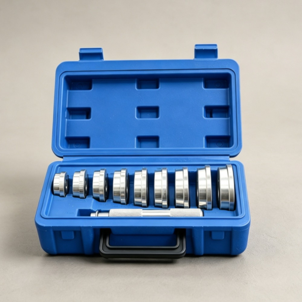 TEMU 10pcs Bearing Installation Tool Kit, Wheel Bearing Race Driver Set With Multiple Adapters And Carry Case, Automotive Repair Tools For Garage