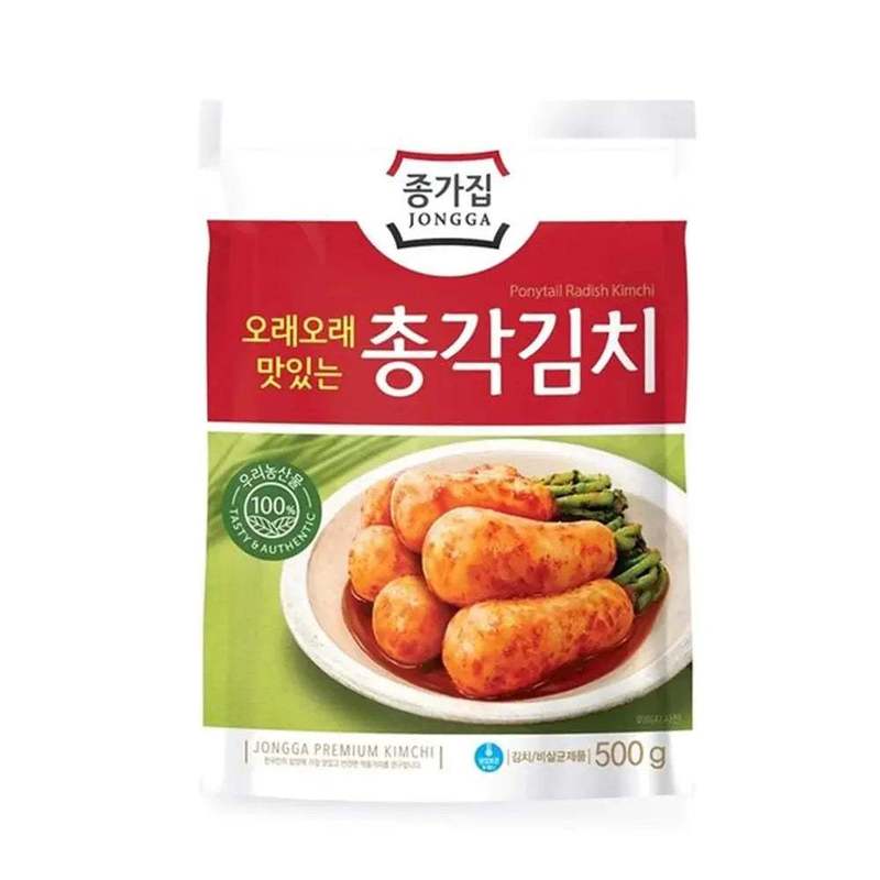 Image of [kw] Jongga Chonggak Ponytail Radish Kimchi 500g