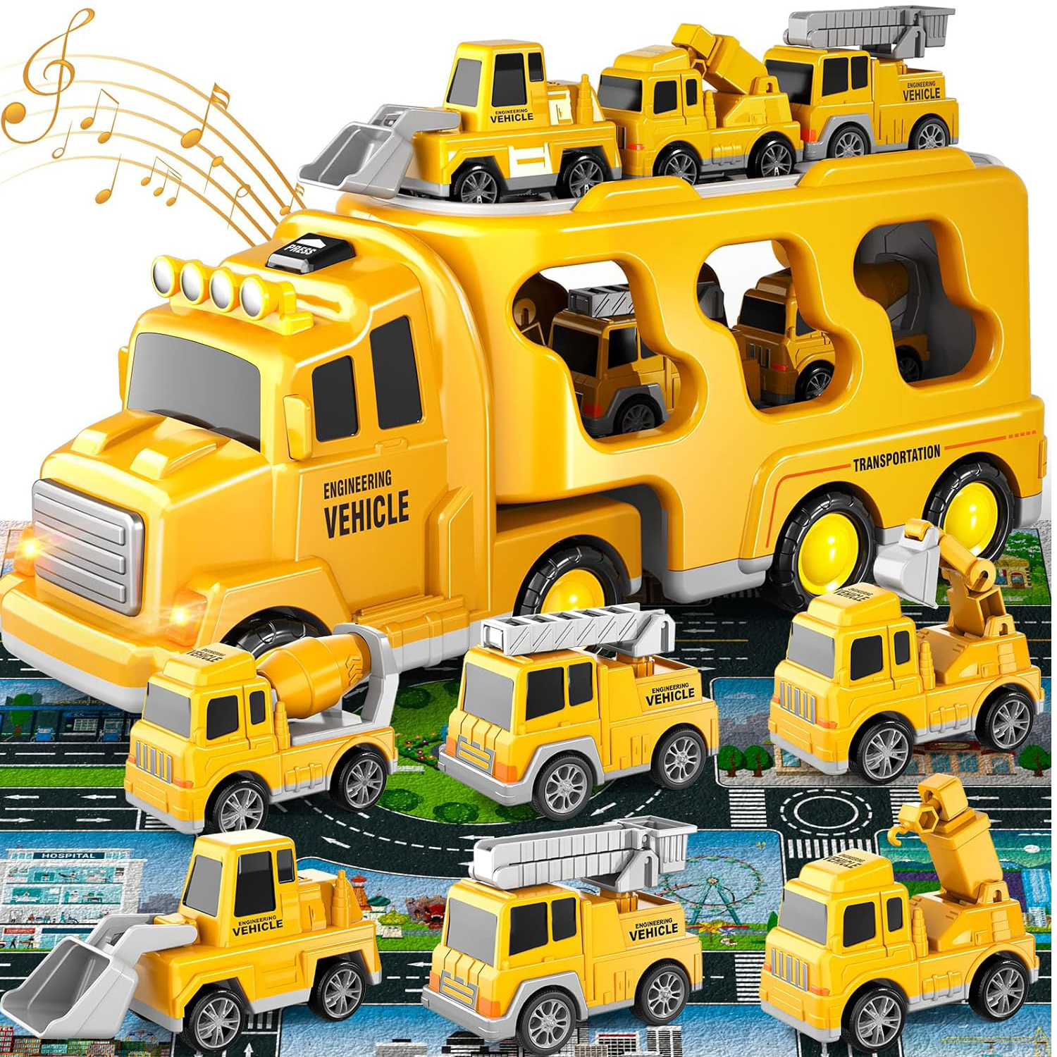 TEMU Construction Vehicle , Construction Vehicle Model, Perfect Gift, Ideal Gift