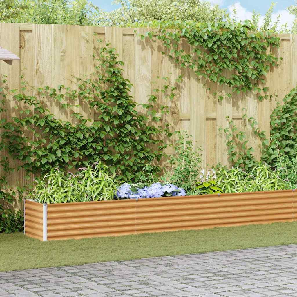 Galvanized Steel High Bed Rust-resistant Weather-resistant With Good Drainage Plant Bed For Garden Balcony Terrace 1164 X 50 X 36 Cm Galvanized Steel