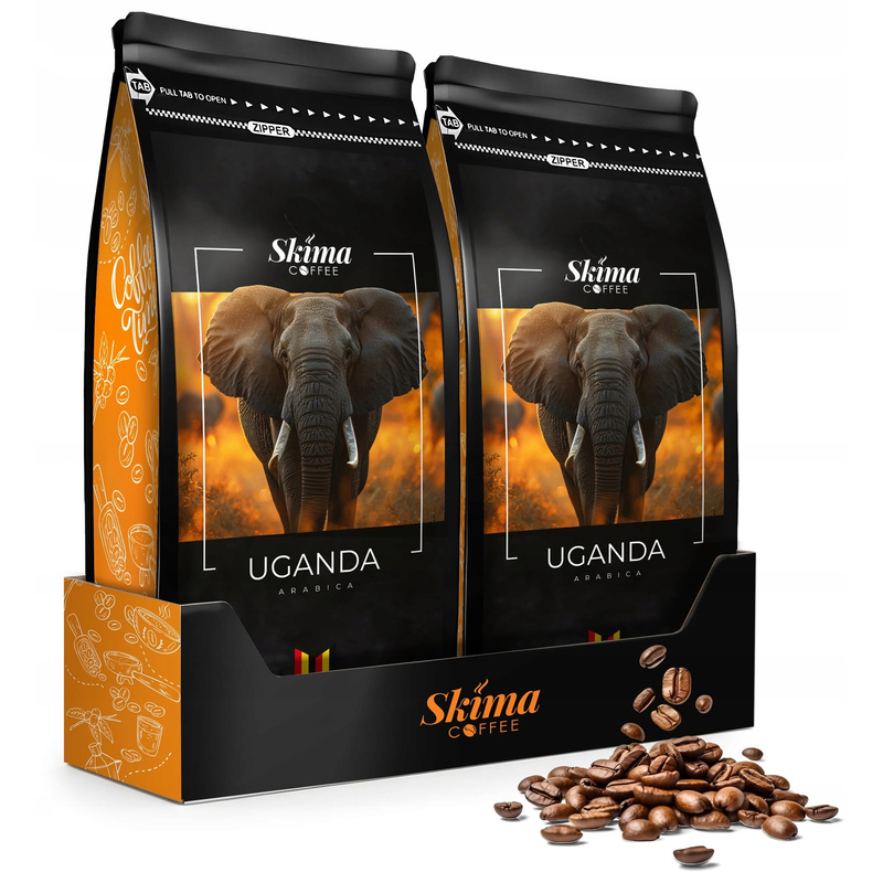 Coffee Beans 1kg X2 Uganda 100% Arabica Freshly Roasted For Espresso +free