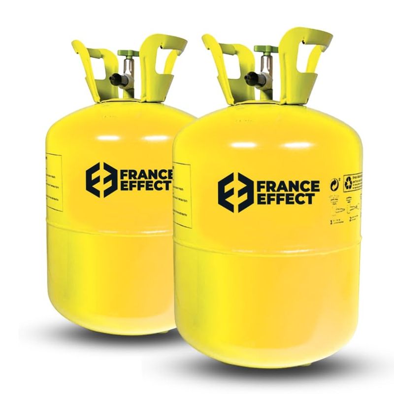 TEMU Pack de 2 Bouteilles d'Hélium France Effect - Gonfle Jusqu?à 100 Ballons (50 par Bouteille) | pour , Anniversaires, et Événements