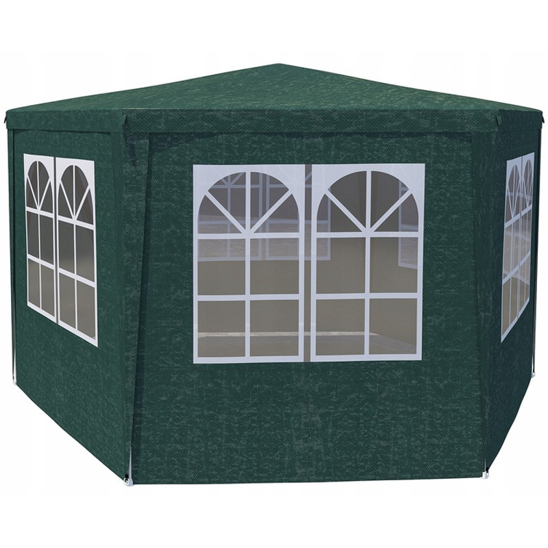 Large Garden Gazebo With 4x4 Walls And 6 Sides For Terrace Or Patio