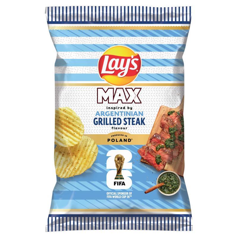 Lay's Max Chips Potato Curved With The Taste Of Grilled Steak 120g